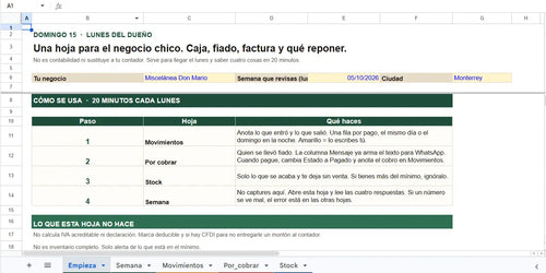 Lunes del dueño — caja, fiado y qué reponer